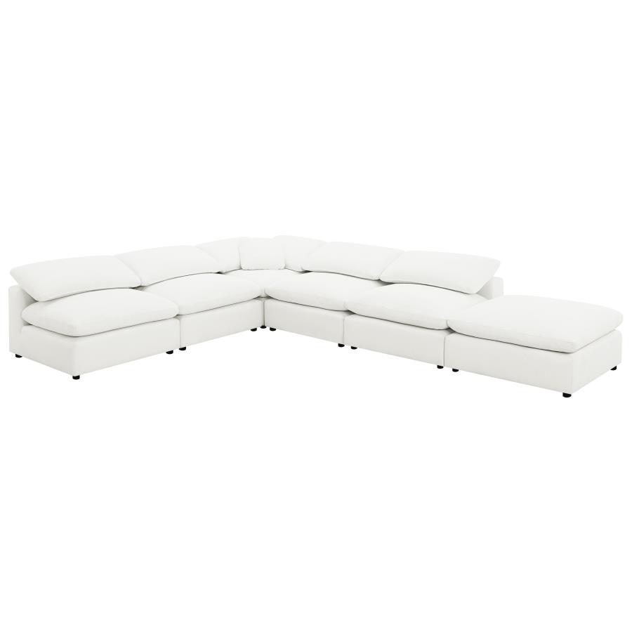 Raleigh Boucle Upholstered Armless Chair Ivory view 14