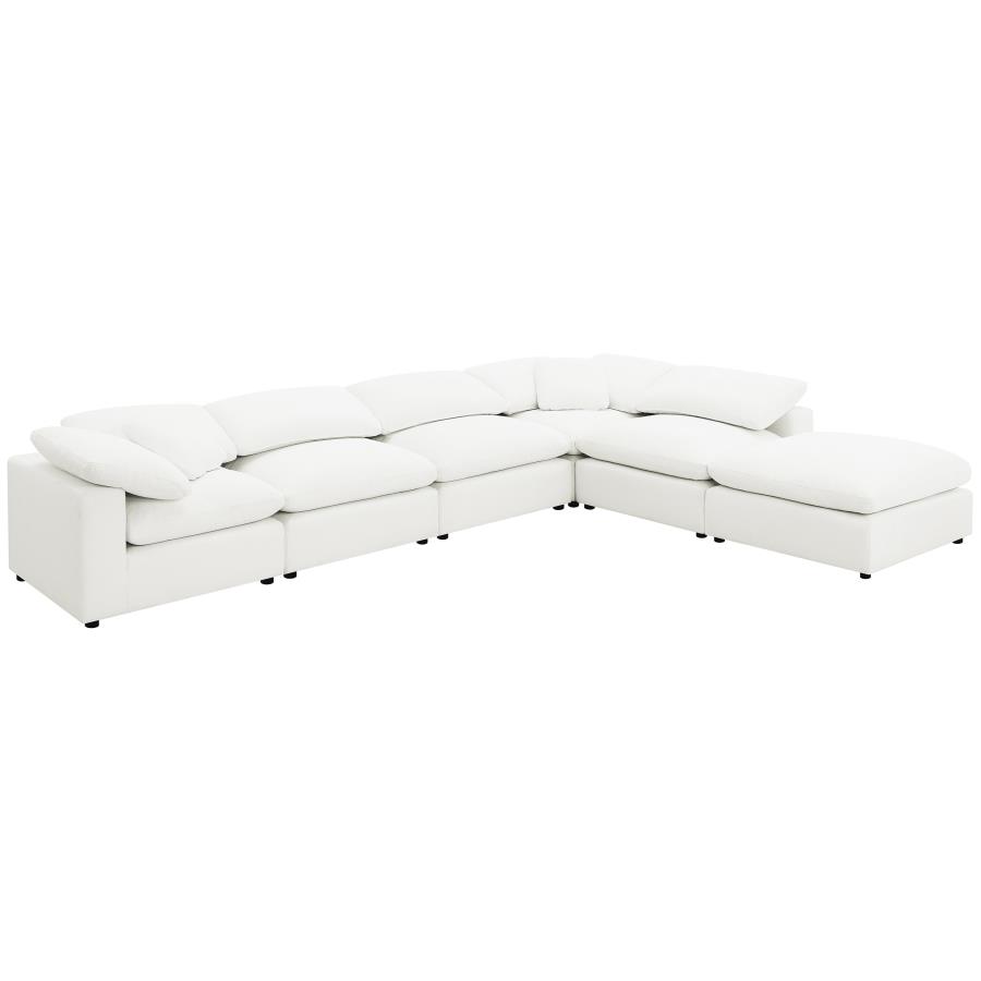Raleigh Boucle Upholstered Armless Chair Ivory view 16