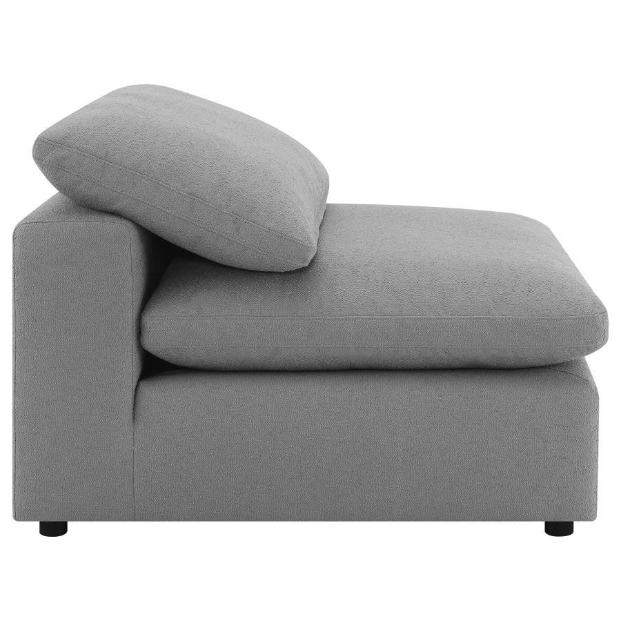 Raleigh Boucle Upholstered Armless Chair Grey view 8