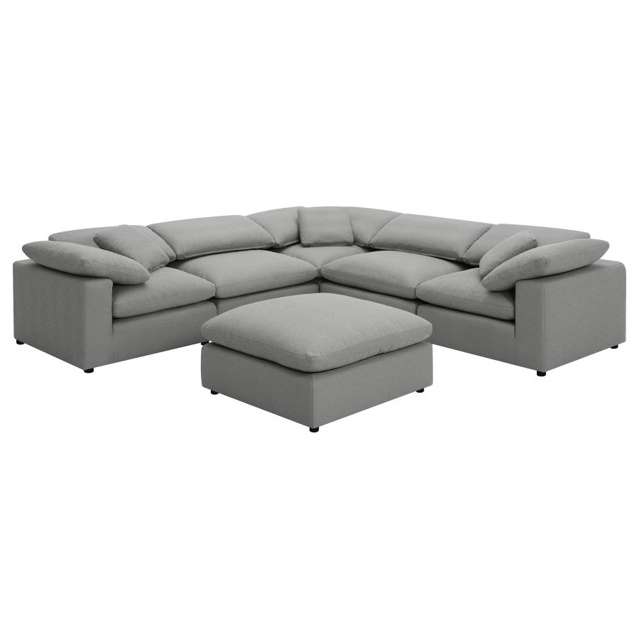 Raleigh Boucle Upholstered Armless Chair Grey view 9