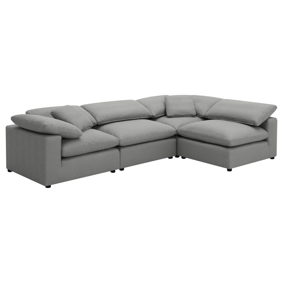 Raleigh Boucle Upholstered Armless Chair Grey view 11