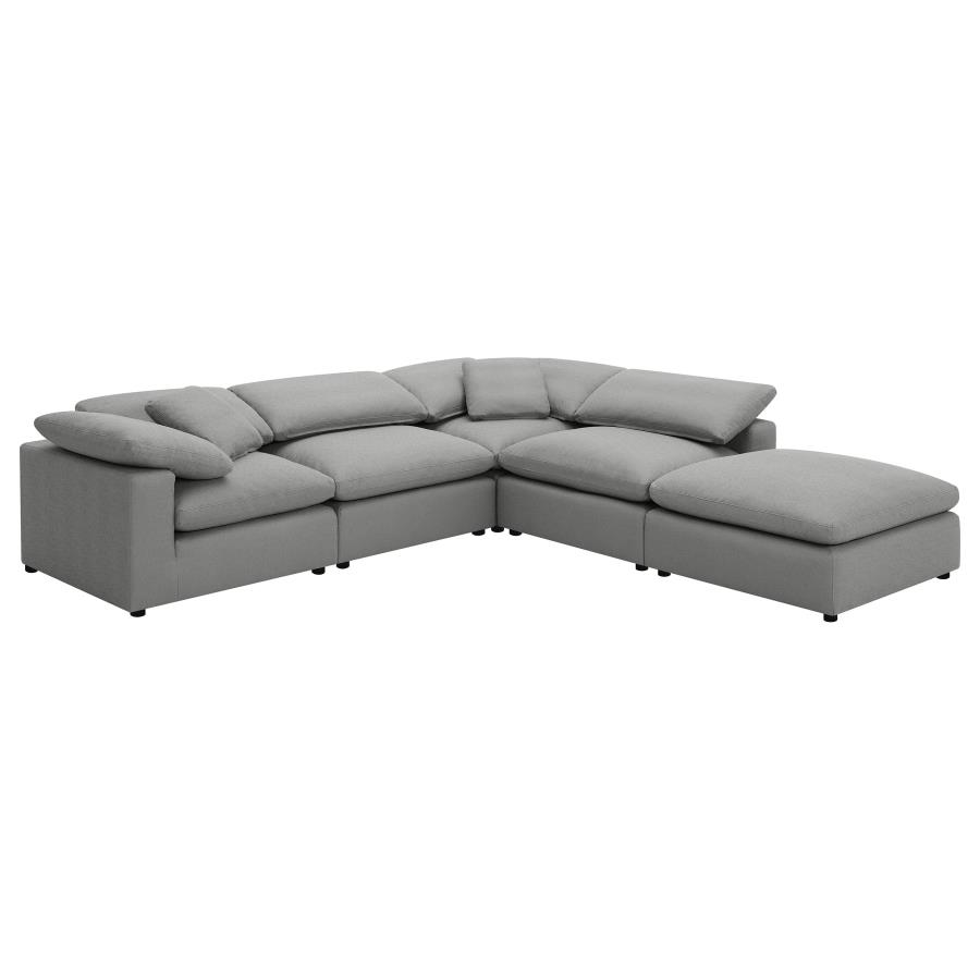 Raleigh Boucle Upholstered Armless Chair Grey view 12