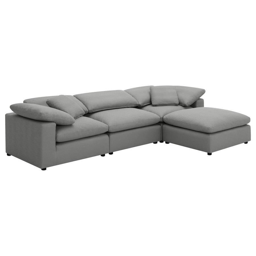 Raleigh Boucle Upholstered Armless Chair Grey view 13