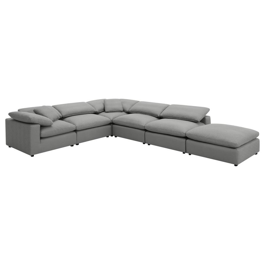 Raleigh Boucle Upholstered Armless Chair Grey view 14