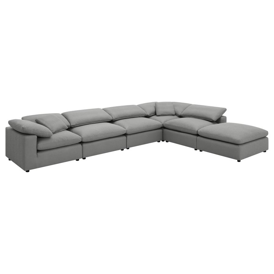 Raleigh Boucle Upholstered Armless Chair Grey view 16