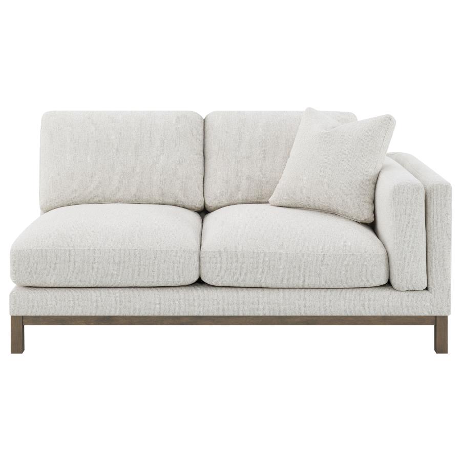 Geneva Boucle Upholstered Sectional Chaise Sofa Sand view 8