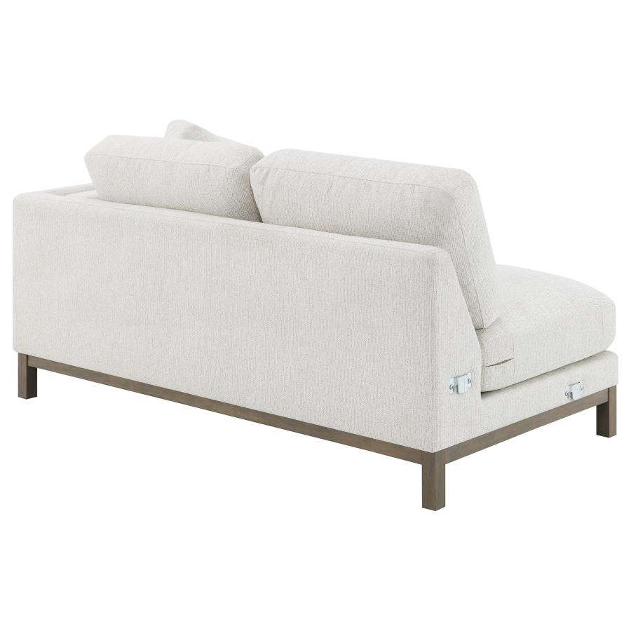 Geneva Boucle Upholstered Sectional Chaise Sofa Sand view 11