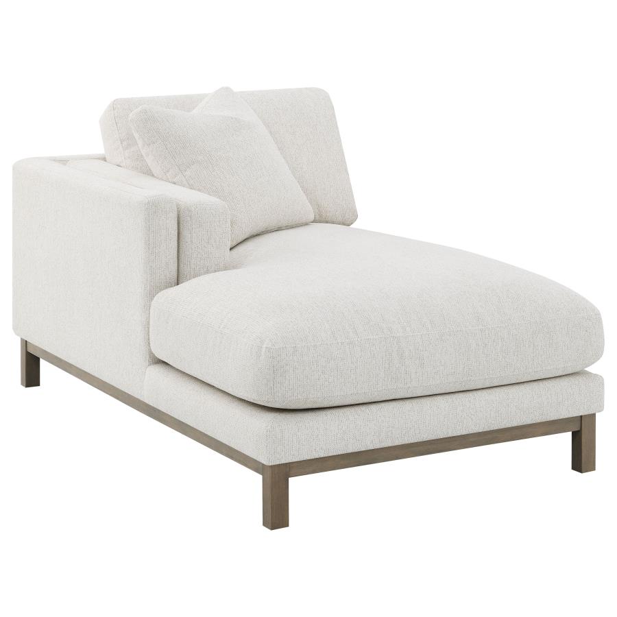 Geneva Boucle Upholstered Sectional Chaise Sofa Sand view 13