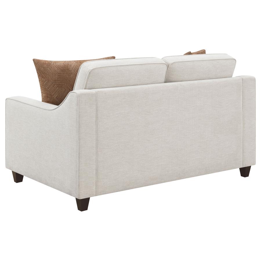 Christine 3-piece Upholstered Sloped Arm Sofa Set Beige view 9