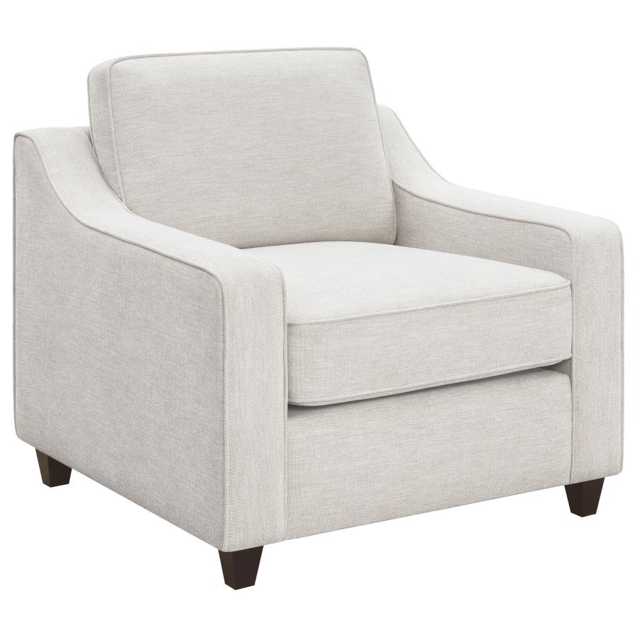 Christine 3-piece Upholstered Sloped Arm Sofa Set Beige view 11