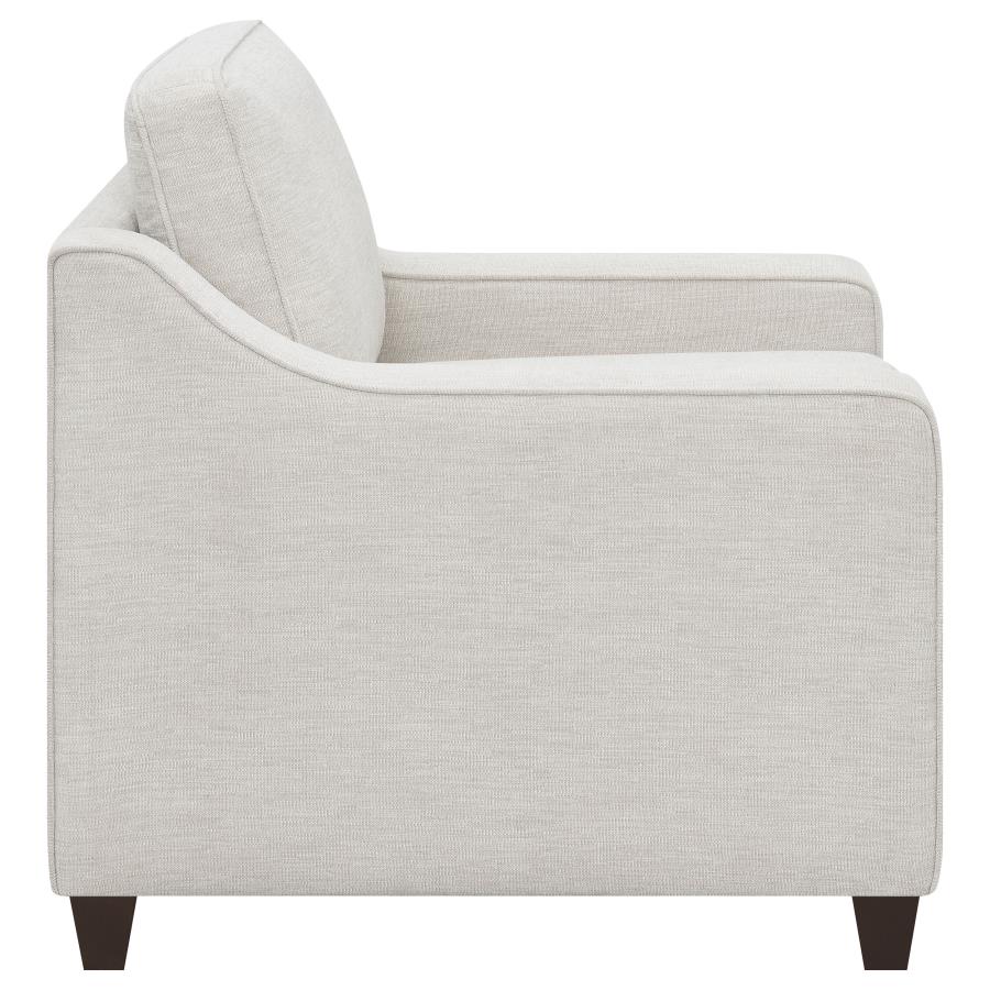 Christine 3-piece Upholstered Sloped Arm Sofa Set Beige view 14