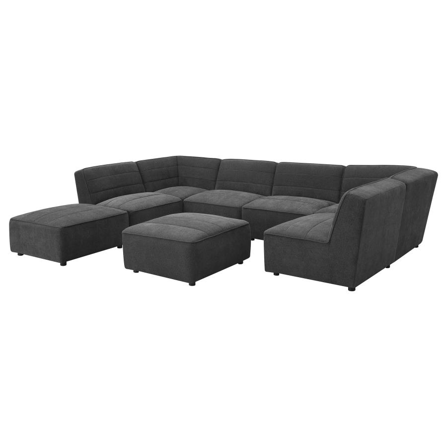 Sunny Upholstered Armless Chair Dark Charcoal view 18