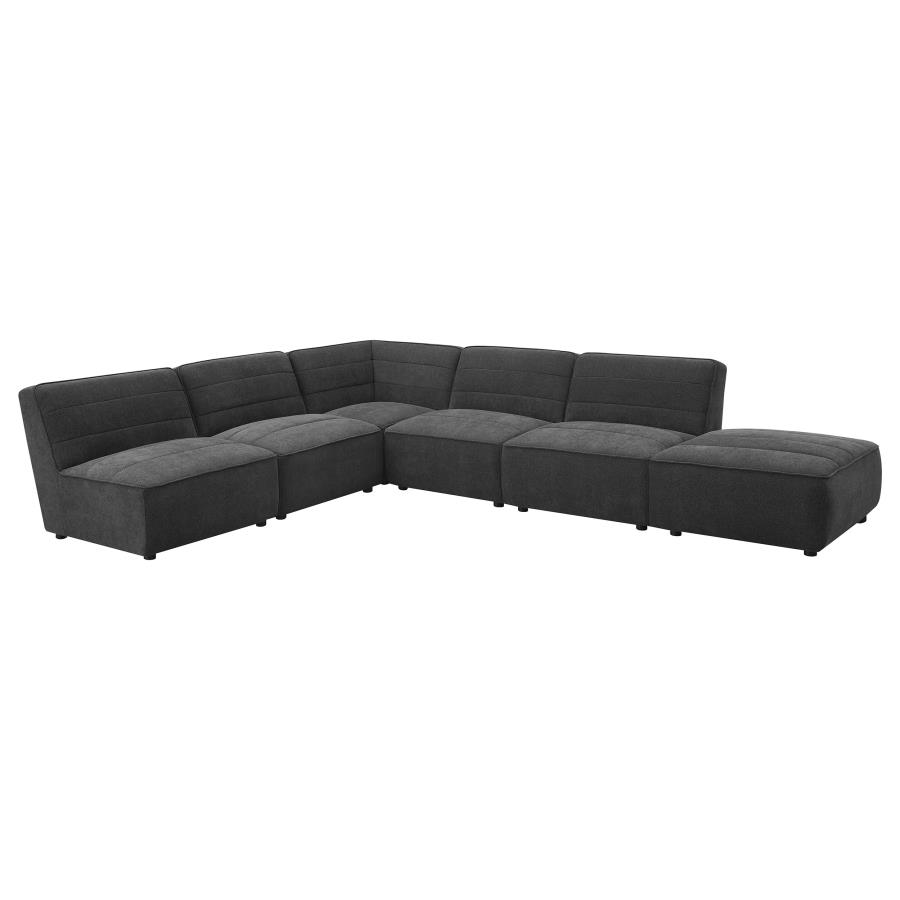 Sunny Upholstered Armless Chair Dark Charcoal view 13