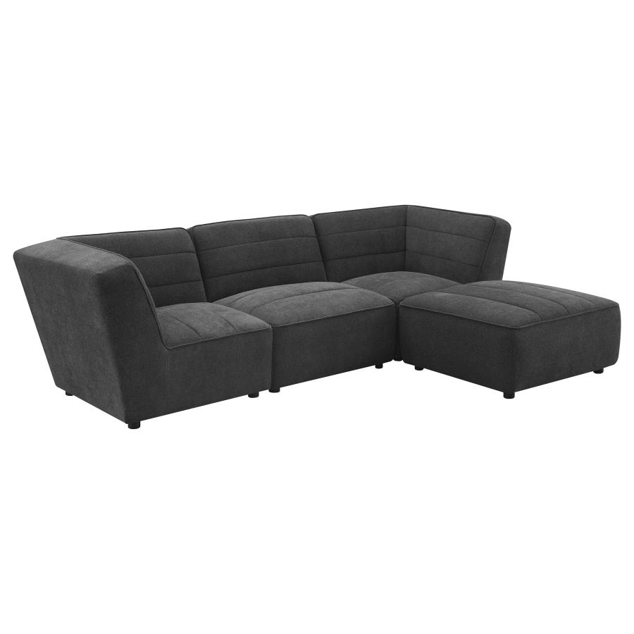 Sunny Upholstered Armless Chair Dark Charcoal view 14