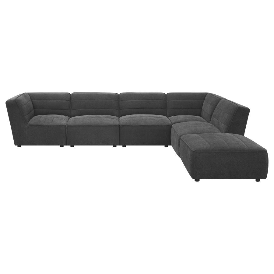 Sunny Upholstered Armless Chair Dark Charcoal view 15