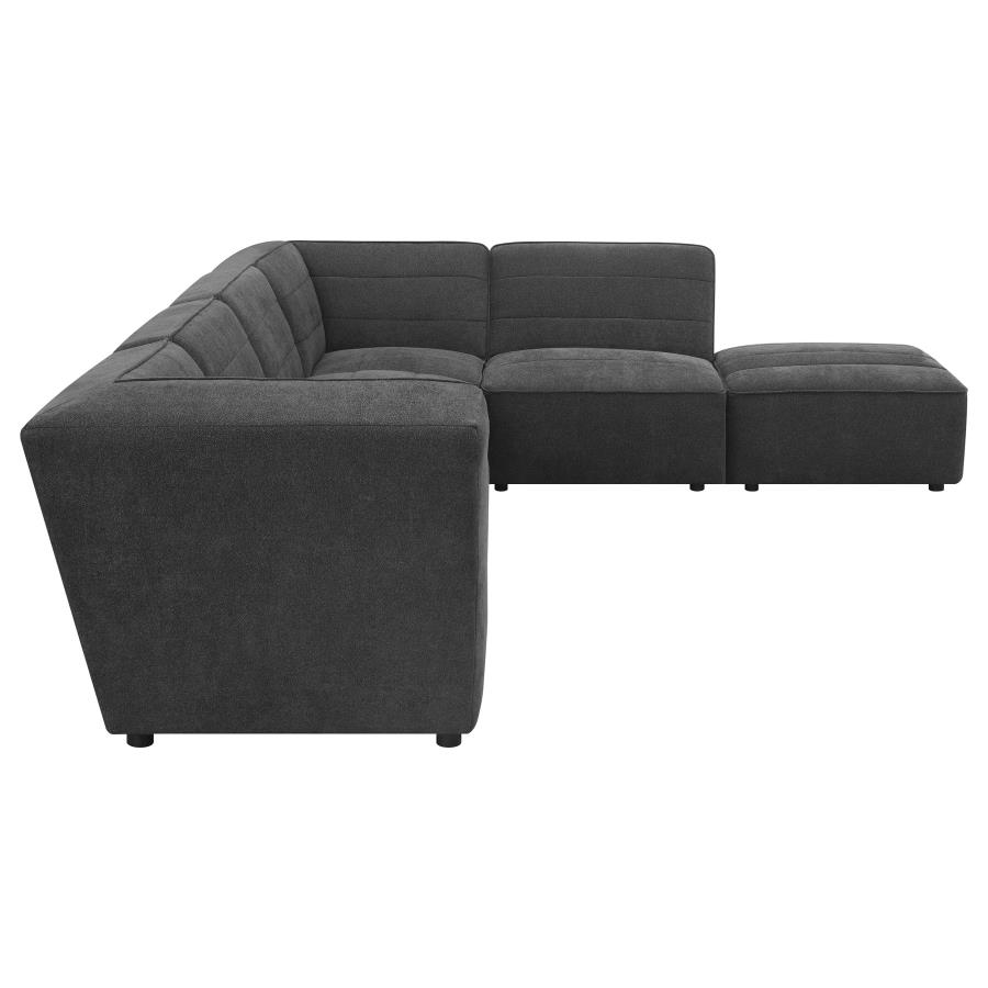 Sunny Upholstered Armless Chair Dark Charcoal view 17