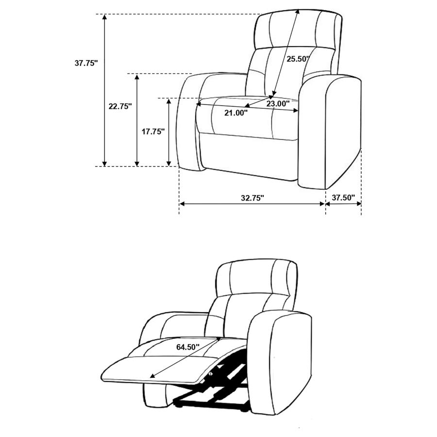 Cyrus 5-piece Upholstered Home Theater Seating view 14