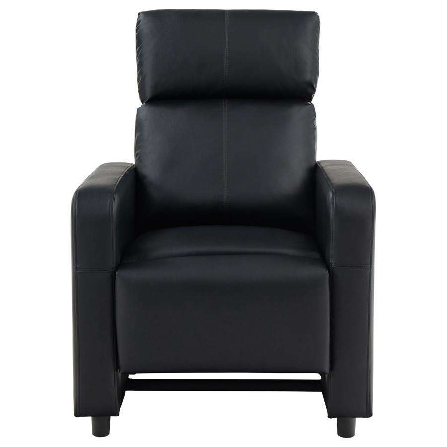 Toohey Upholstered Tufted Recliner Living Room Set Black view 8