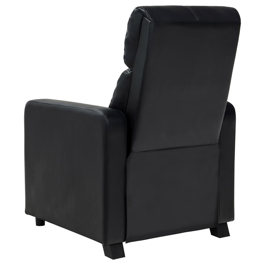 Toohey Upholstered Tufted Recliner Living Room Set Black view 9