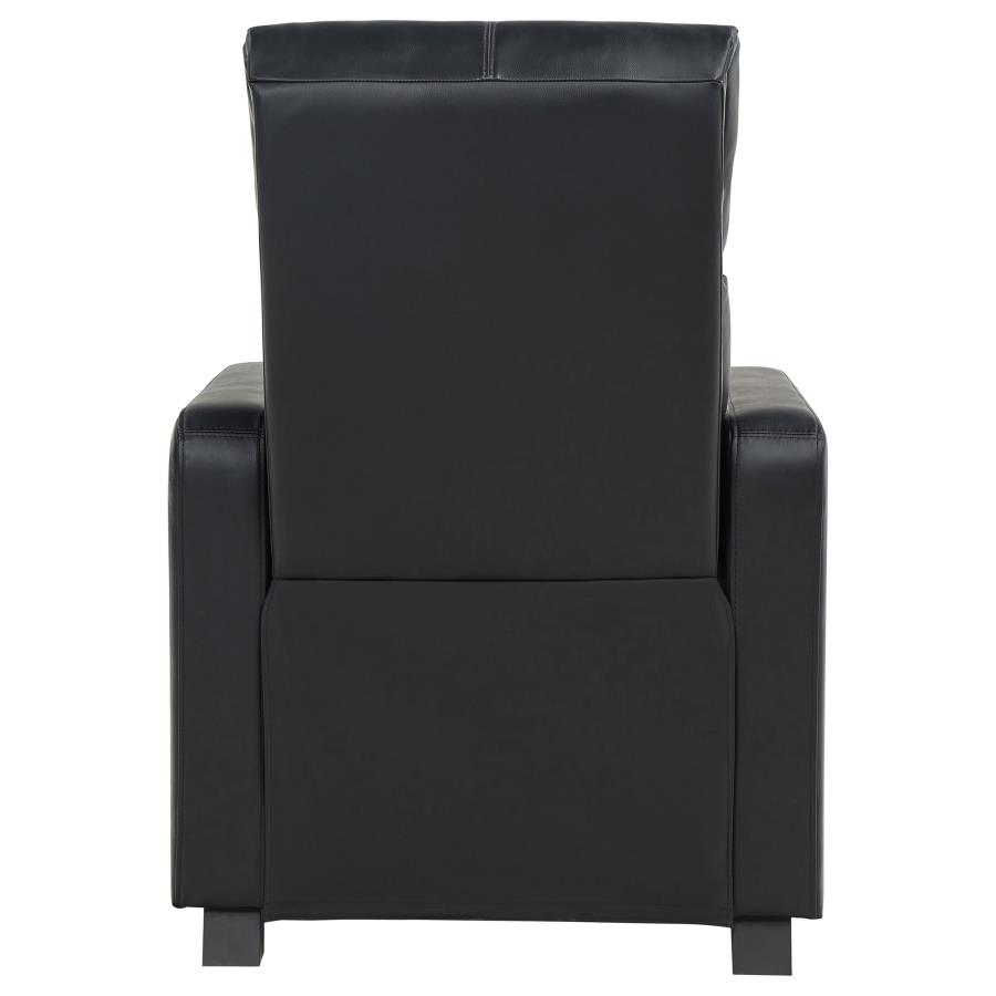 Toohey Upholstered Tufted Recliner Living Room Set Black view 10