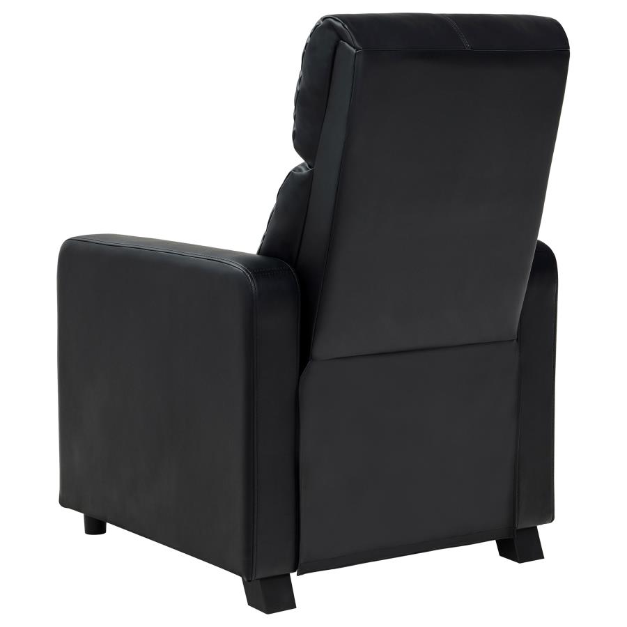 Toohey Upholstered Tufted Recliner Living Room Set Black view 9