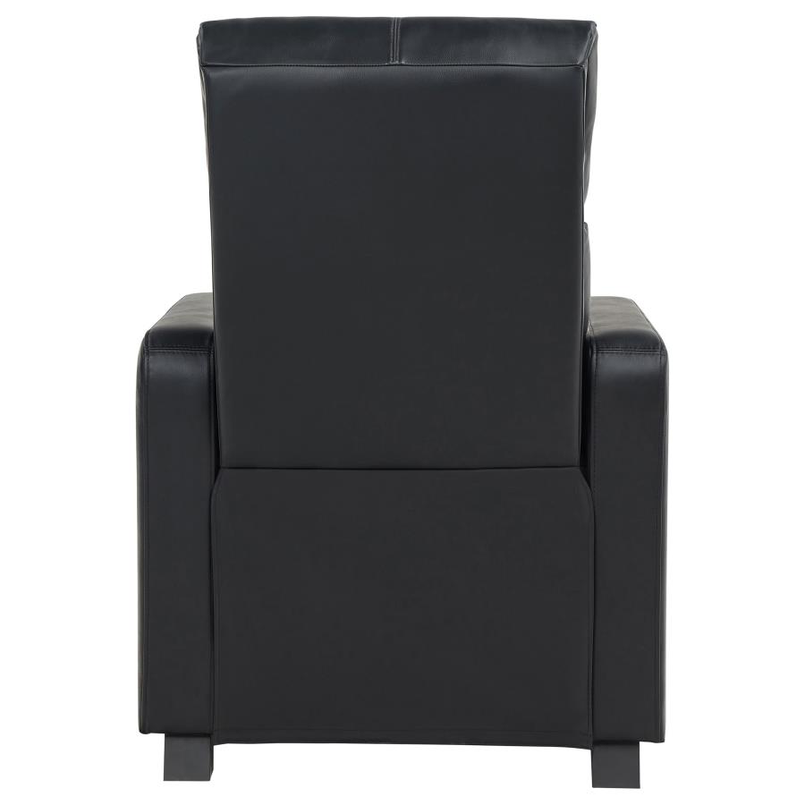 Toohey Upholstered Tufted Recliner Living Room Set Black view 10