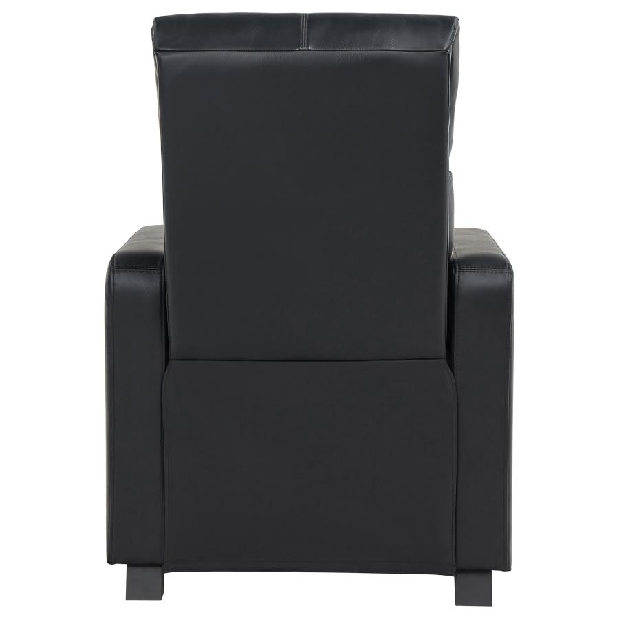 Toohey Upholstered Home Theater Push Back Recliner Black view 9