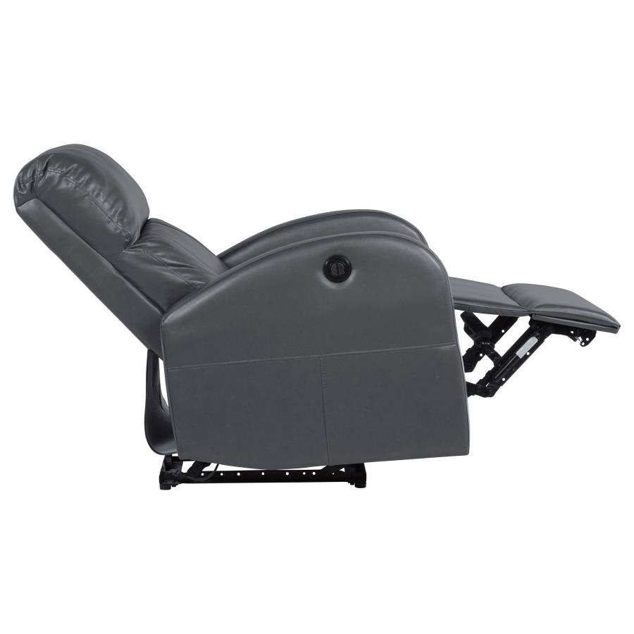 Grant Upholstered Power Recliner Chair Grey view 8