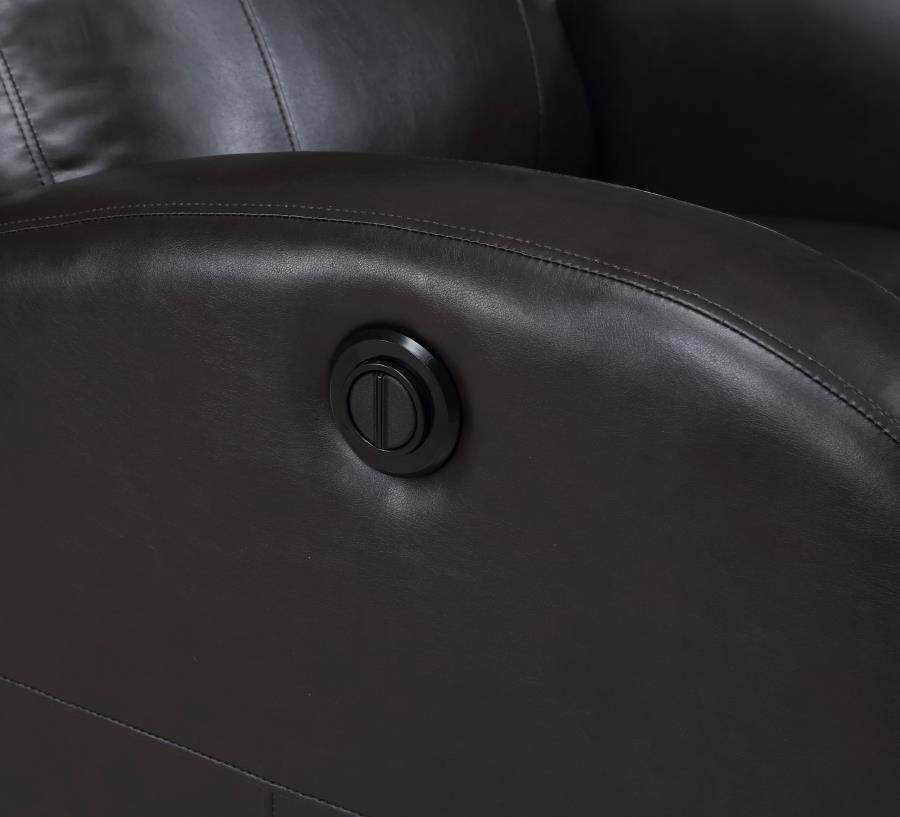 Grant Upholstered Power Recliner Chair Brown view 9