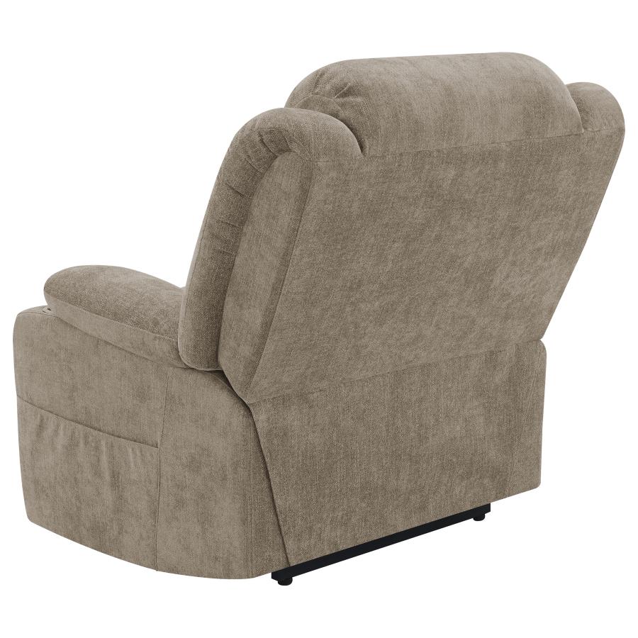 Houston Upholstered Power Lift Recliner Chair Camel view 10
