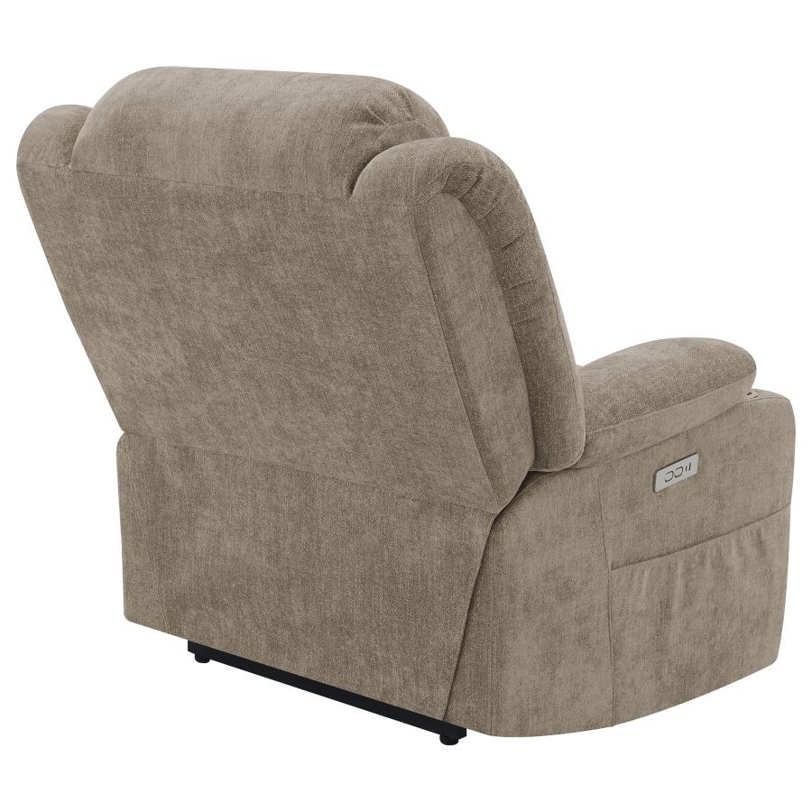 Houston Upholstered Power Lift Recliner Chair Camel view 11