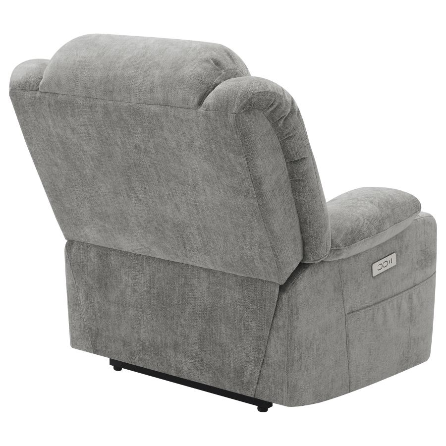Houston Upholstered Power Lift Recliner Grey view 11