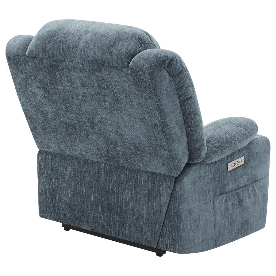 Houston Upholstered Power Lift Recliner Slate Blue view 11