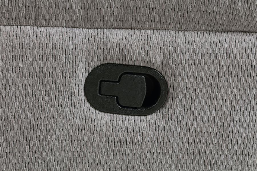 Gilson Chenille Upholstered Reclining Loveseat Grey view 11