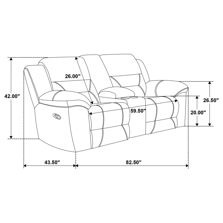 Gilson Chenille Upholstered Reclining Loveseat Grey view 13