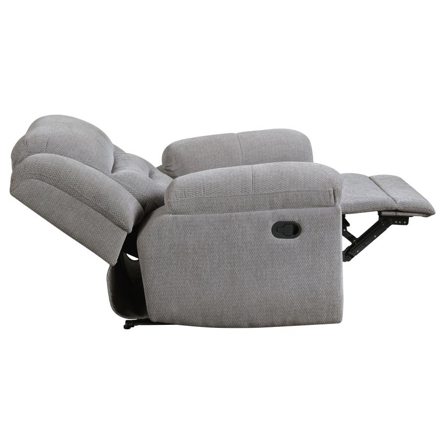 Gilson Chenille Upholstered Glider Recliner Chair Grey view 8