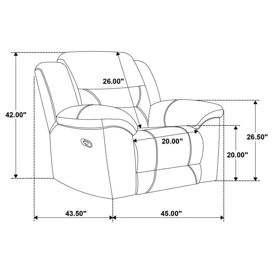 Gilson Chenille Upholstered Glider Recliner Chair Grey view 11