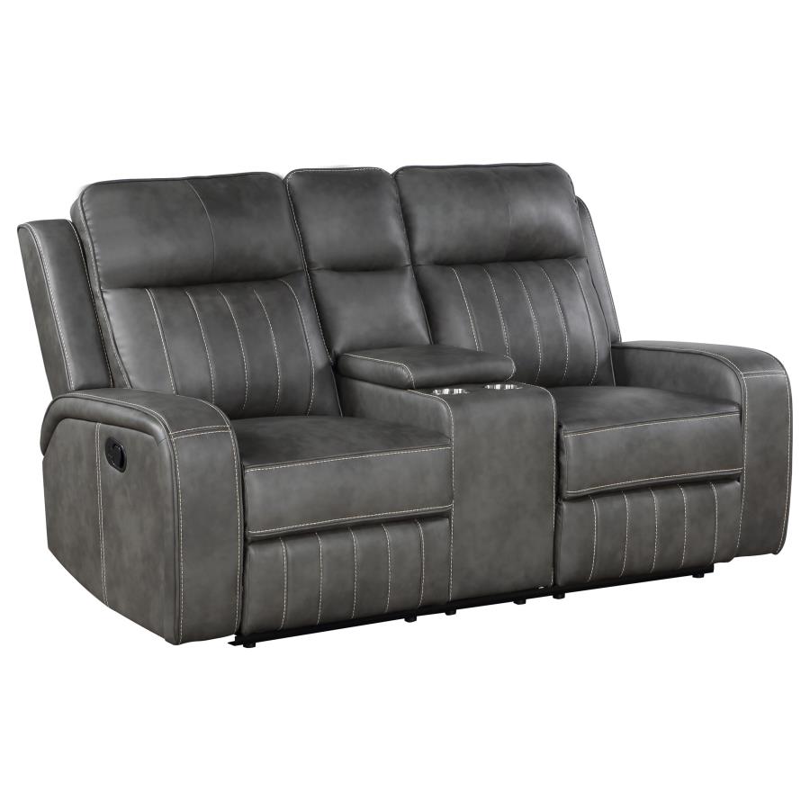 Raelynn 2-piece Upholstered Reclining Sofa Set Grey view 9