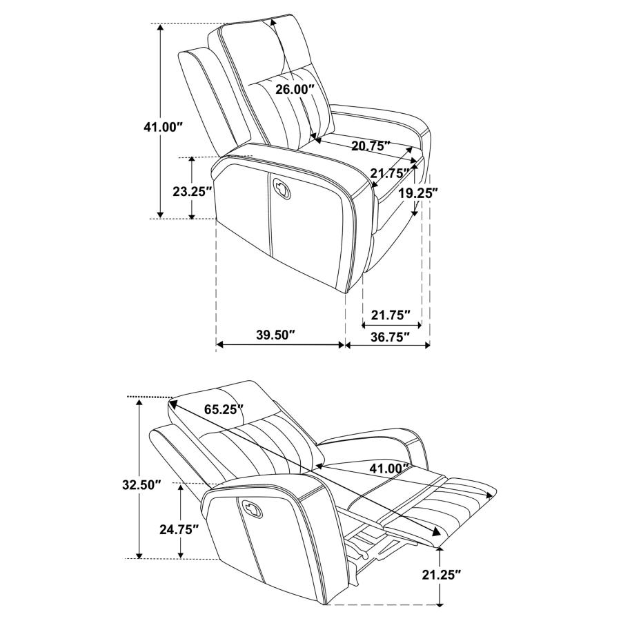 Raelynn 3-piece Upholstered Reclining Sofa Set Grey view 18