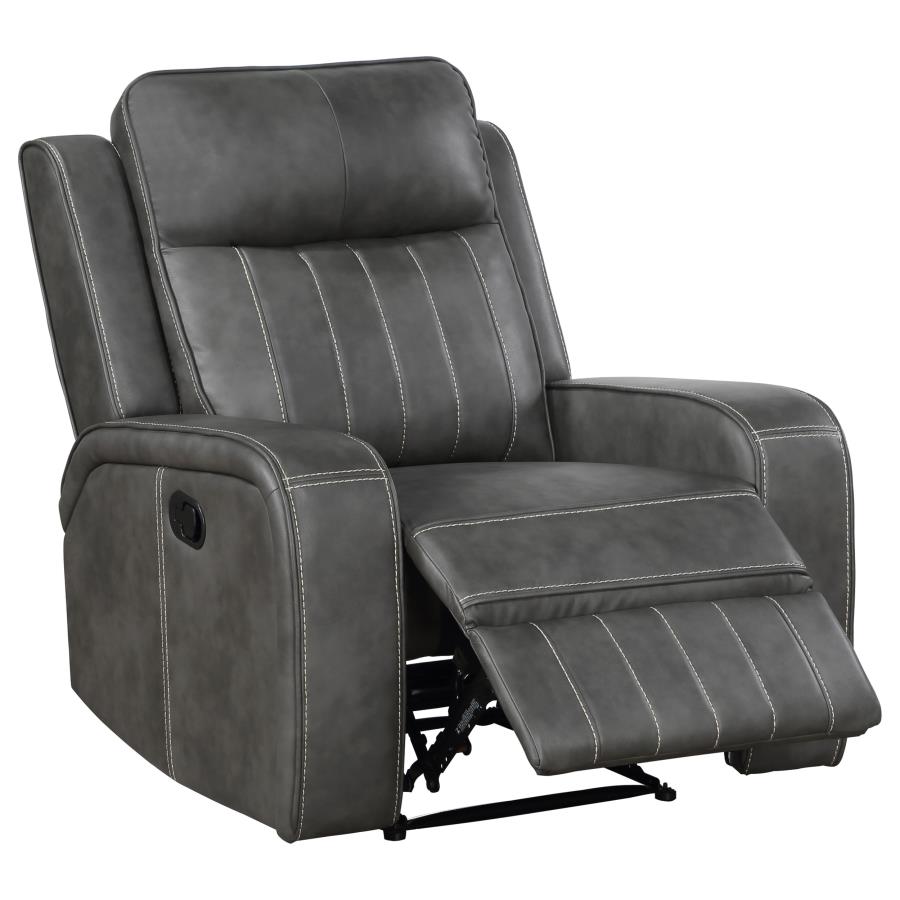 Raelynn 3-piece Upholstered Reclining Sofa Set Grey view 10