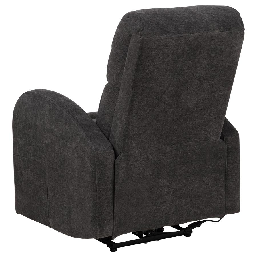 Grant Fabric Upholstered Power Recliner Chair Charcoal Grey view 8