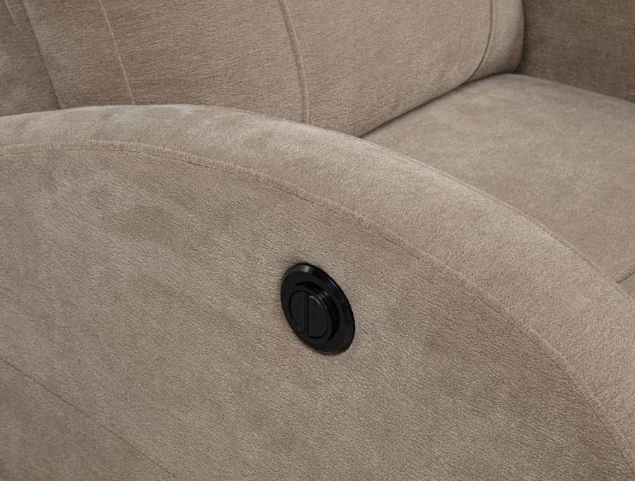 Grant Fabric Upholstered Power Recliner Chair Camel view 9