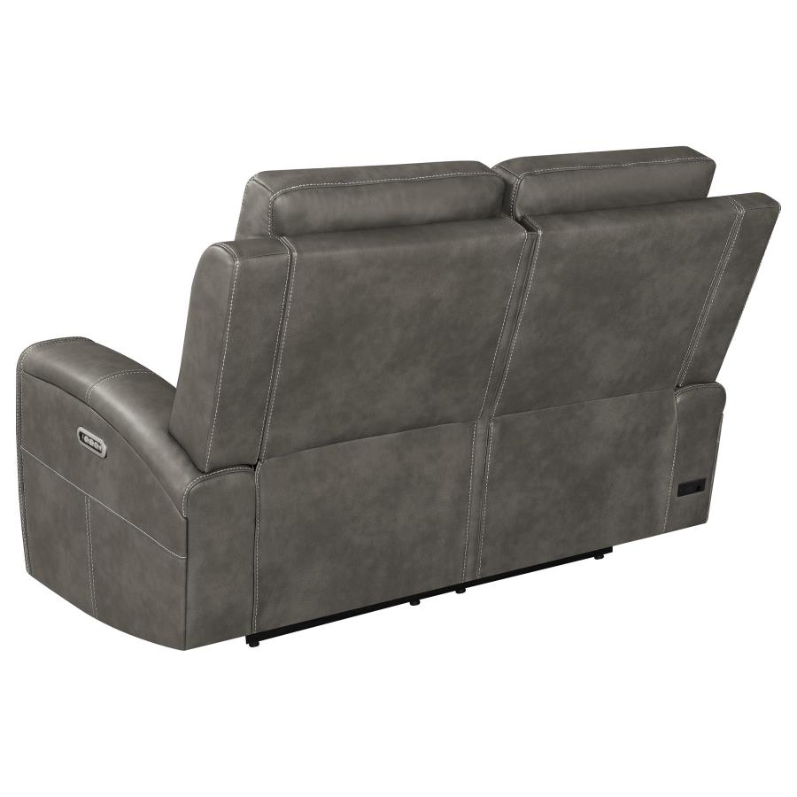 Brickston 2-piece Triple Power Reclining Sofa Set Charcoal view 8