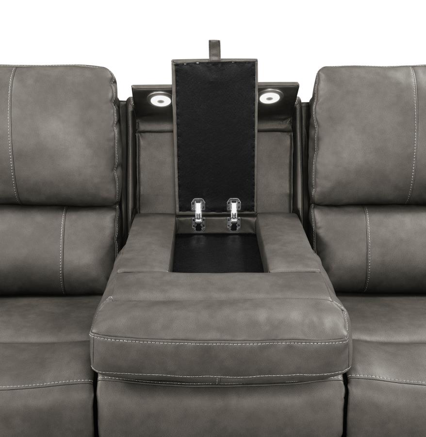 Brickston Triple Power Reclining Sofa Charcoal view 9