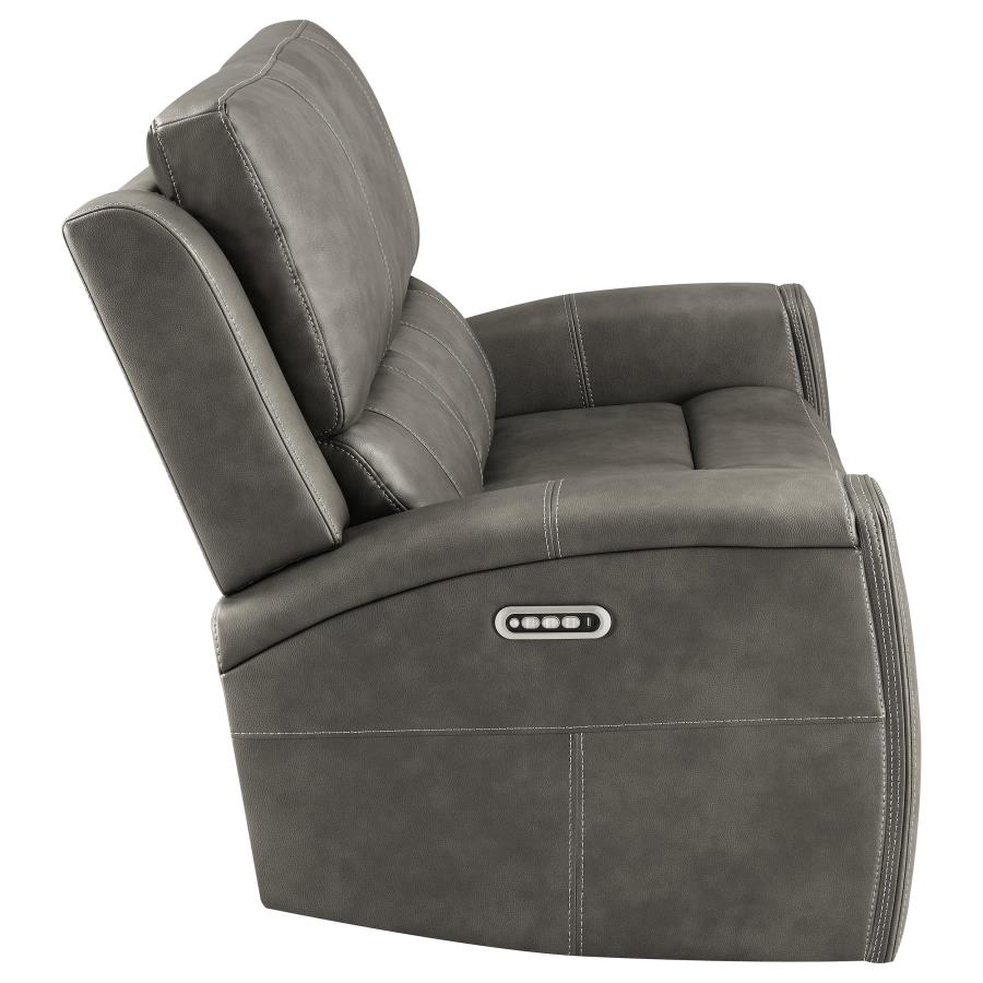 Brickston Triple Power Reclining Loveseat Charcoal view 9