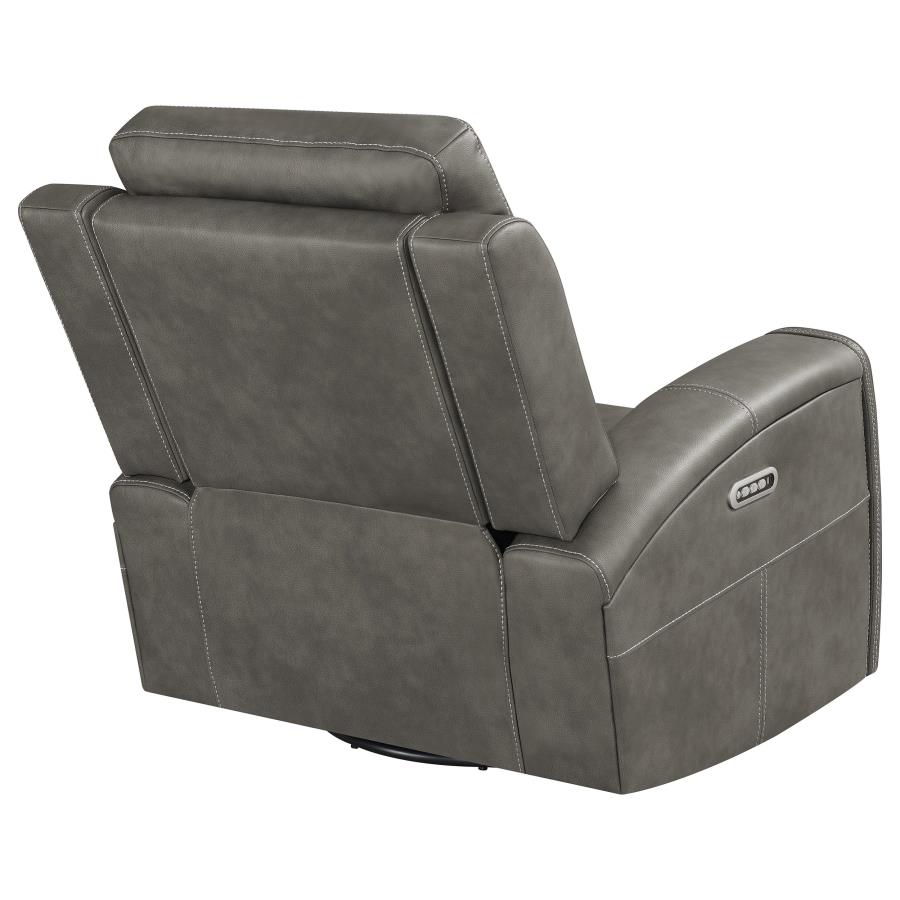 Brickston Triple Power Swivel Glider Recliner Charcoal view 9
