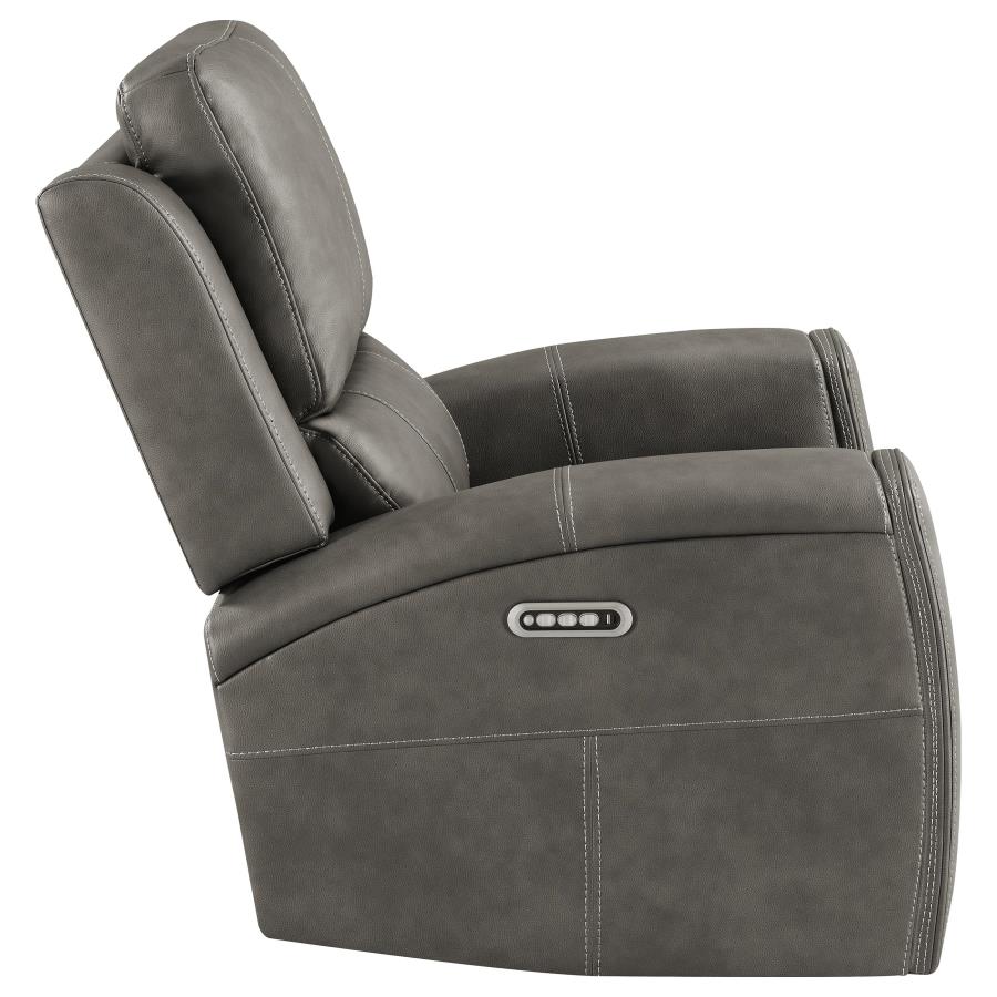 Brickston Triple Power Swivel Glider Recliner Charcoal view 10