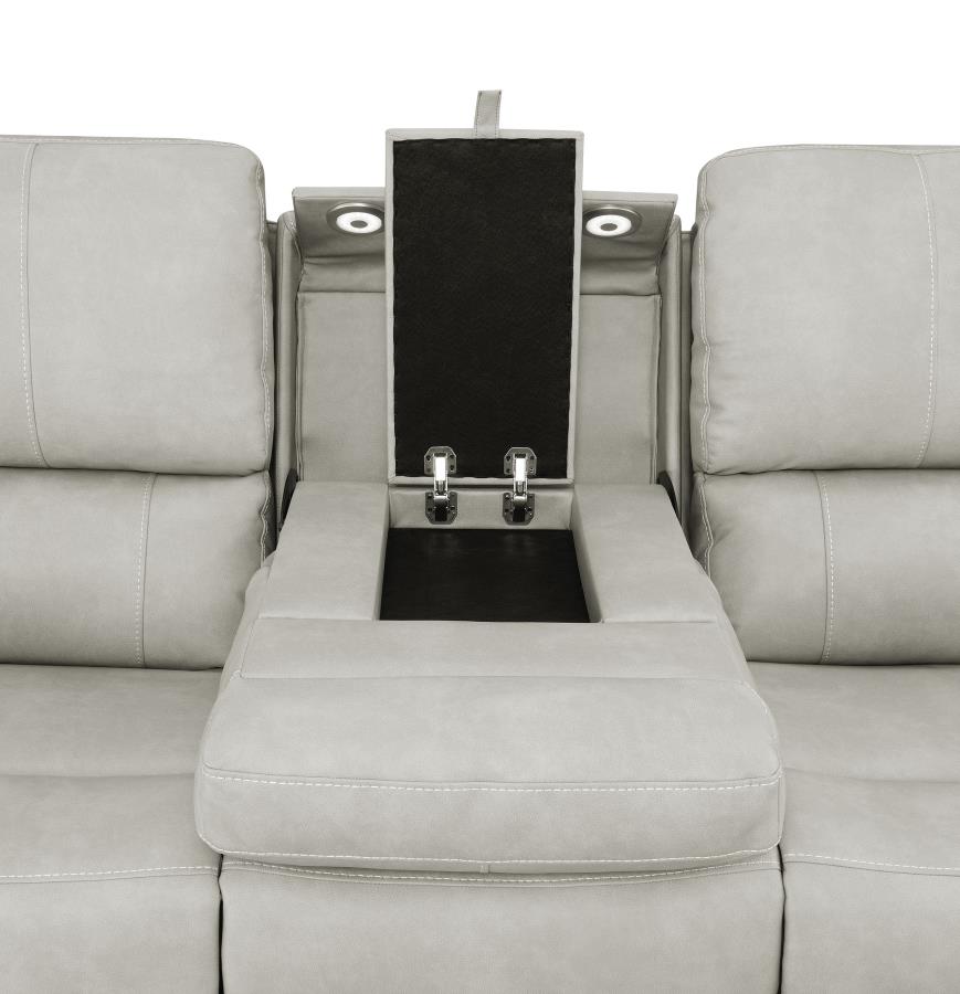Brickston Triple Power Reclining Sofa Grey view 9