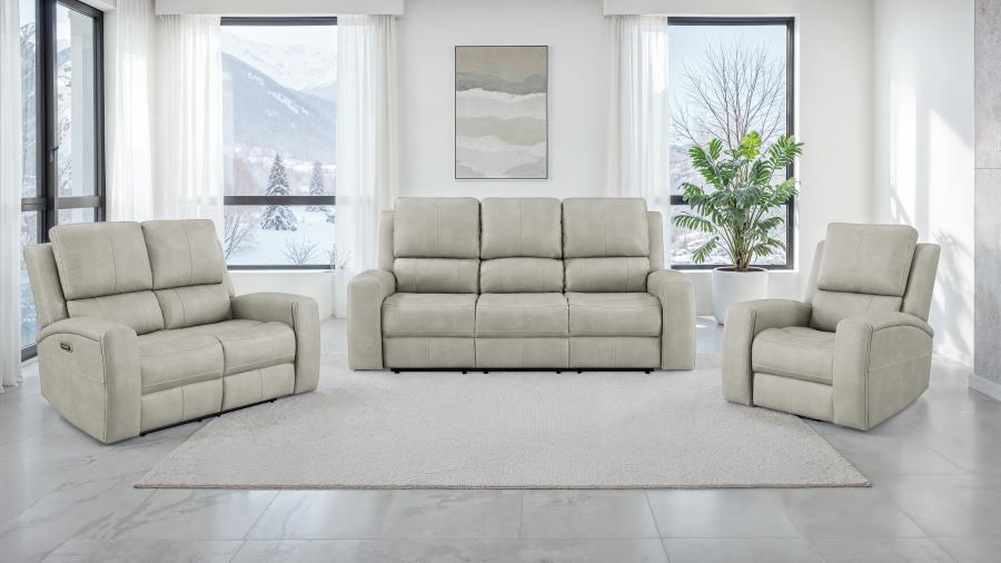 Brickston Triple Power Reclining Sofa Grey view 15