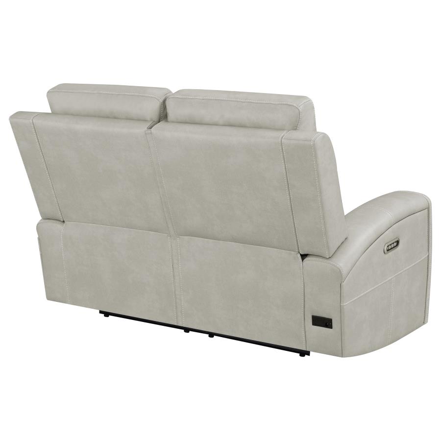 Brickston Triple Power Reclining Loveseat Grey view 8